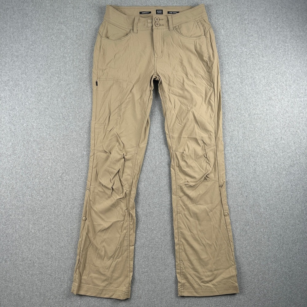 prAna Pants Womens 4 Standard Fit Halle Khaki Tan Roll Up Hiking Outdoor